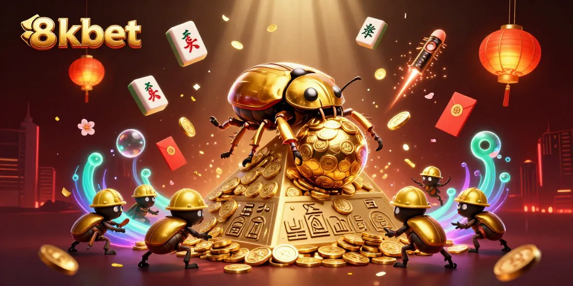 Experience thrilling entertainment at 8kbet with a vibrant casino-themed illustration showcasing dynamic gameplay.