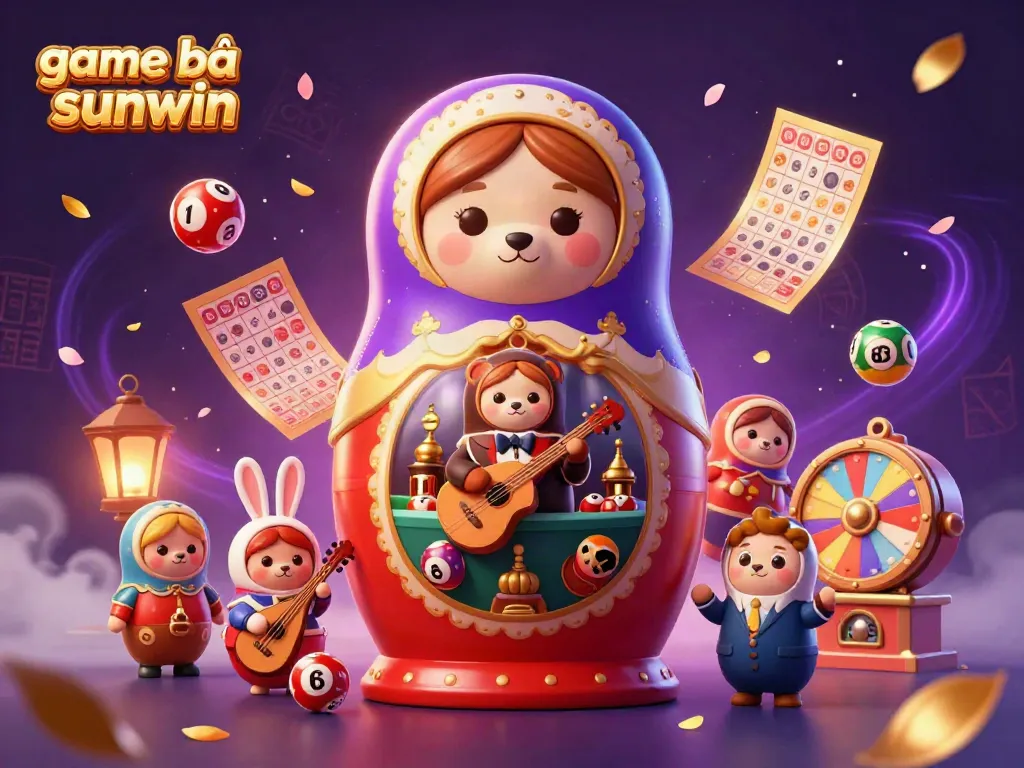 Engage in thrilling game bài sunwin experiences with colorful lottery elements and festive casino characters.