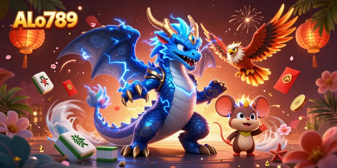 Experience the thrill of ALo789 as animated characters engage in dynamic gambling action.